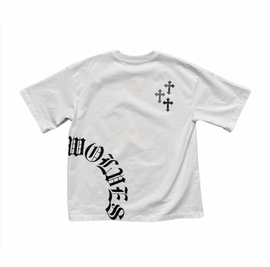White Old English DOW Tee