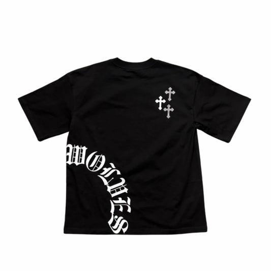 Black Old English DOW Tee