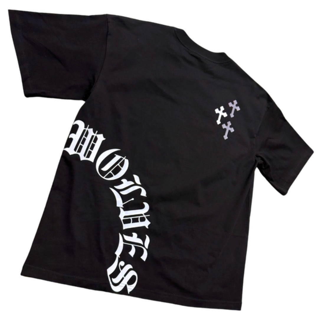 Black Old English DOW Tee