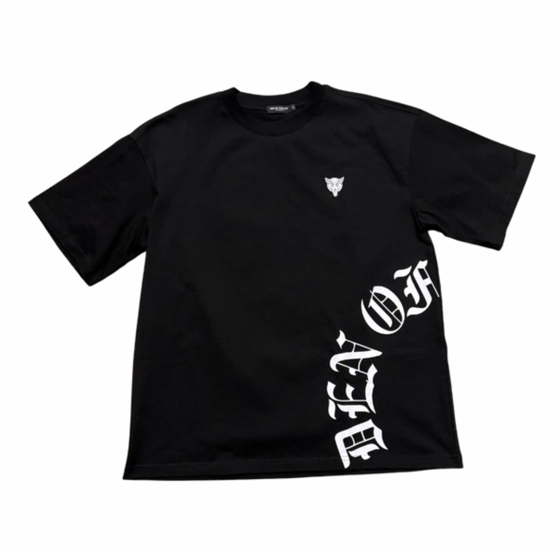 Black Old English DOW Tee