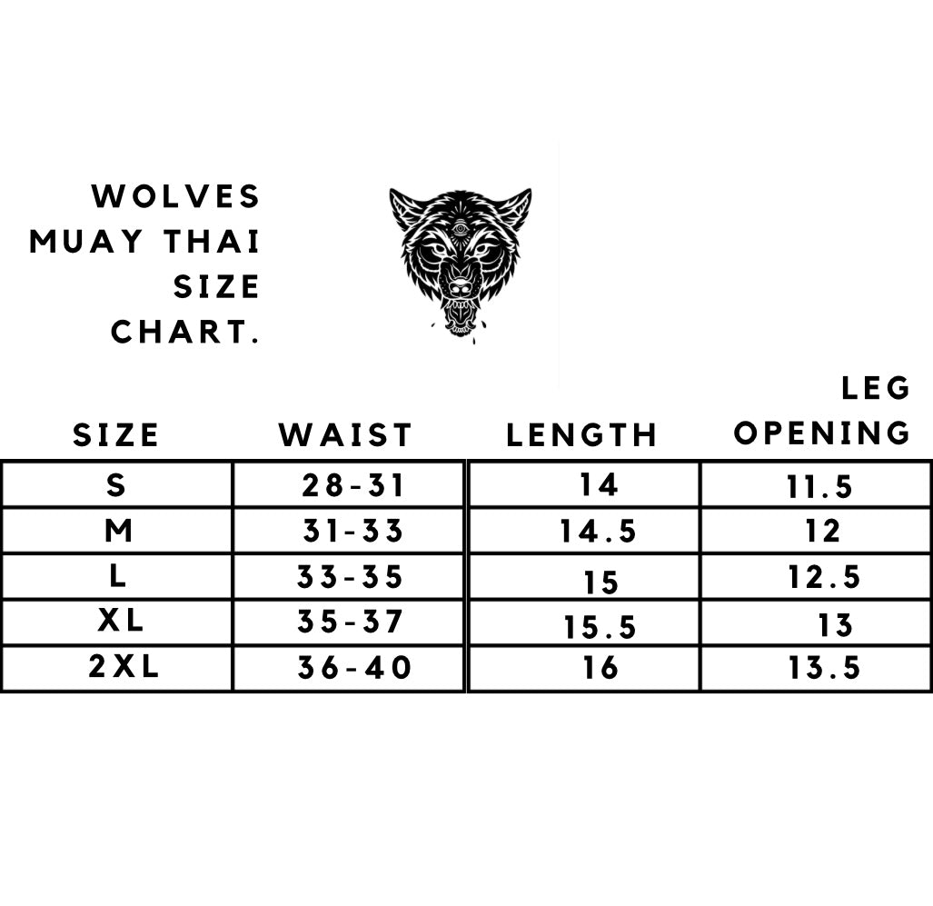 White Wolves Muay Thai Shorts