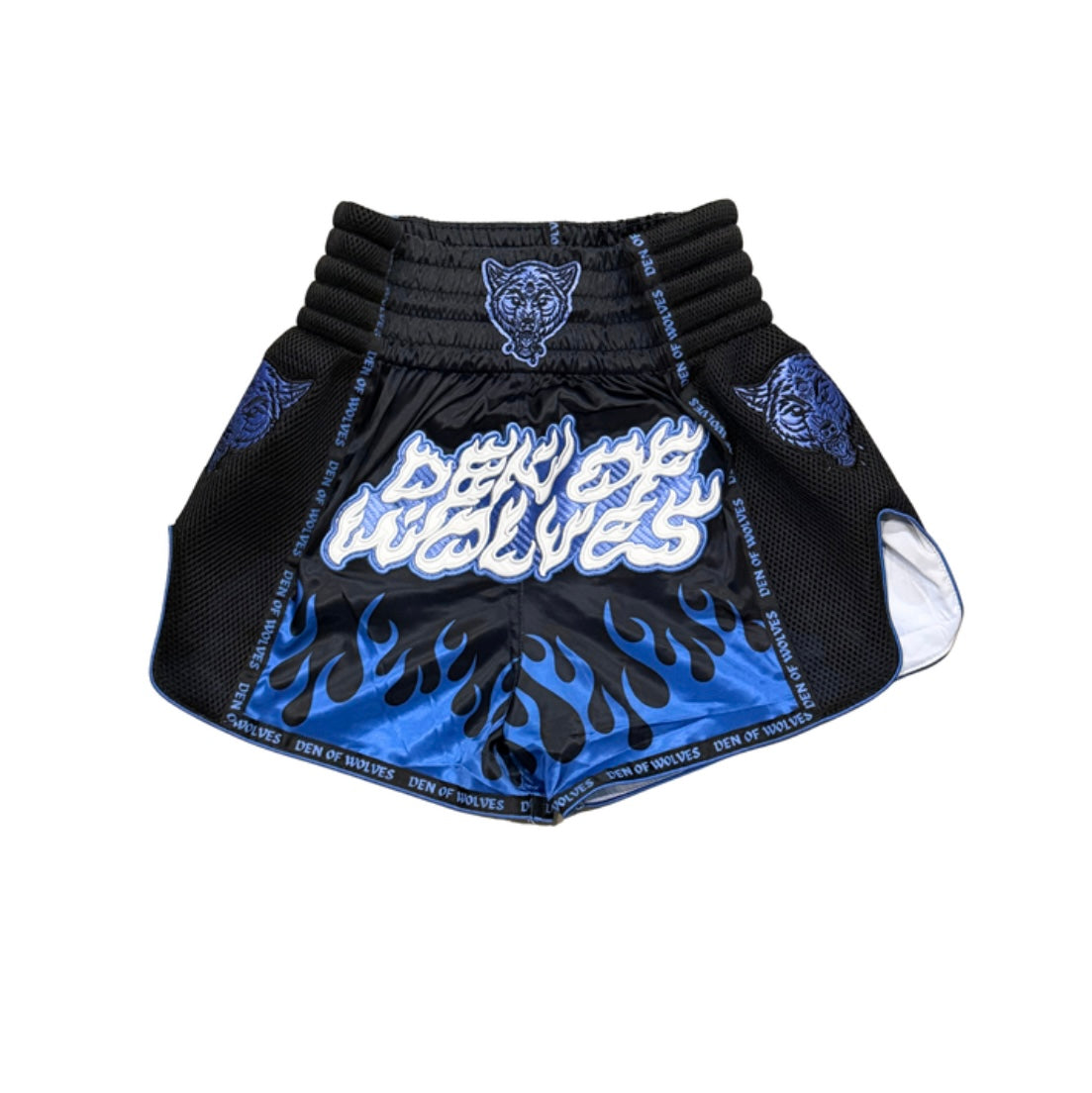 Flames DOW Blue Muay Thai Shorts