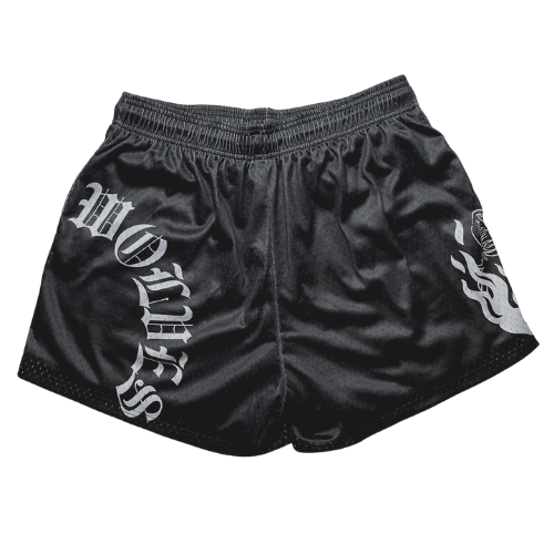 Old English Jet Black Mesh Shorts