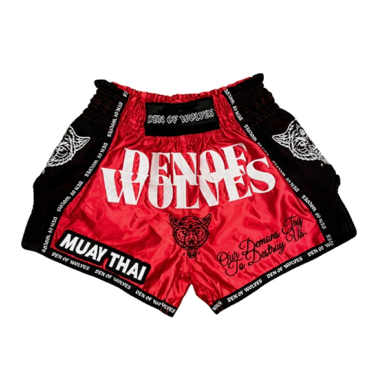 Red Wolves Muay Thai Shorts