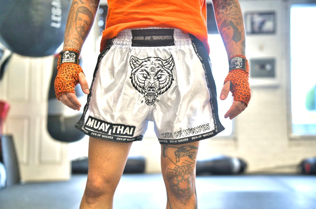 White Wolves Muay Thai Shorts