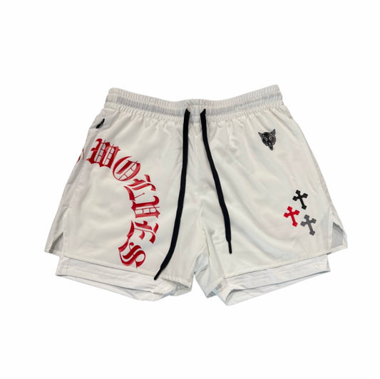 White DOW Muay Thai Cut Trainers