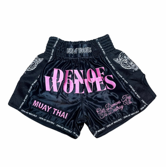 Pink Wolves Muay Thai Shorts