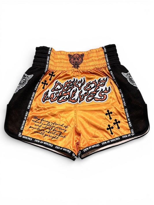Orange Blessed Muay Thai Shorts