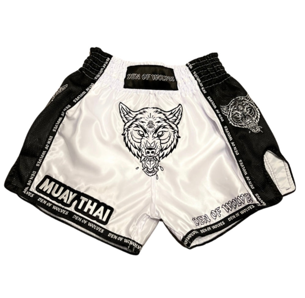 White Wolves Muay Thai Shorts